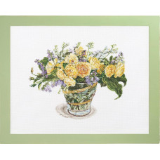 552112 Cosmo Fujico Набір для вишивки рахунковим хрестиком - Грем Томас і Лютик 30x38 см, Aida16