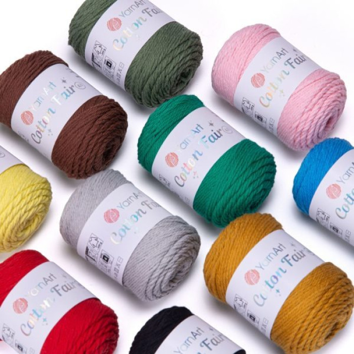5542 Пряжа Cotton Fair 4/4 YarnArt, 50г - 80 м, бузковий, 100% бавовна