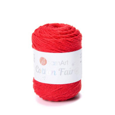 5547 Пряжа Cotton Fair 4/4 YarnArt, 50г - 80 м, яскраво-червоний, 100% бавовна