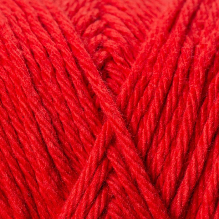 5547 Пряжа Cotton Fair 4/4 YarnArt, 50г - 80 м, яскраво-червоний, 100% бавовна