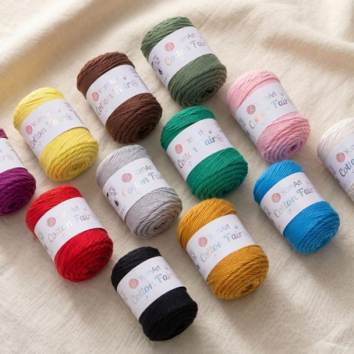 5549 Пряжа Cotton Fair 4/4 YarnArt, 50г - 80 м, зелений, 100% бавовна