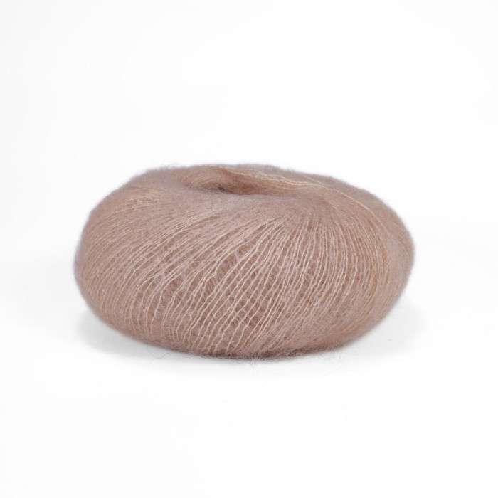 555 Пряжа Mondial Kid Seta, 25г - 210м, суха троянда, 70% суперкід мохер, 30% шовк