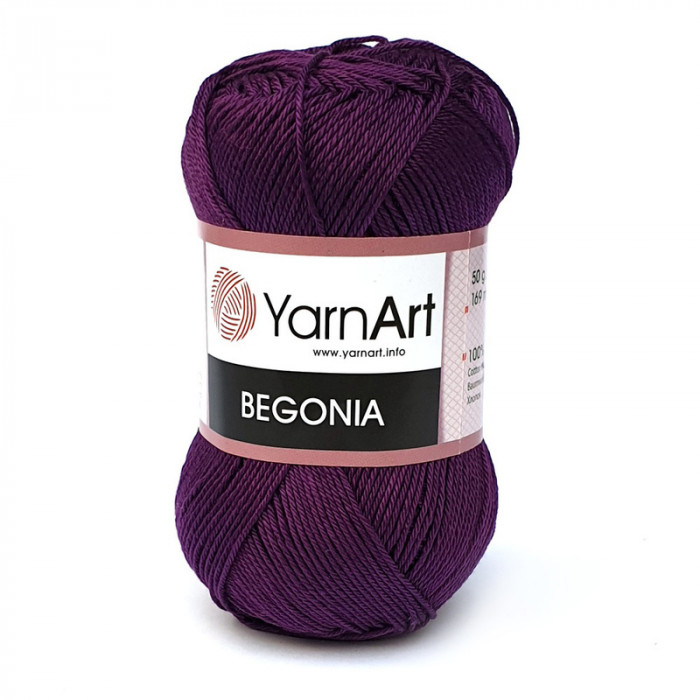 5550 Пряжа Begonia 50гр - 169м (темно-фіолетовий). YarnArt
