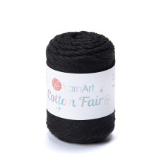5594 Пряжа Cotton Fair 4/4 YarnArt, 50г - 80 м, чорний, 100% бавовна