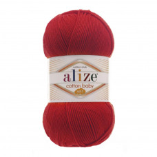56 Пряжа Cotton Baby Soft 100гр - 270м (Червоний) Alize