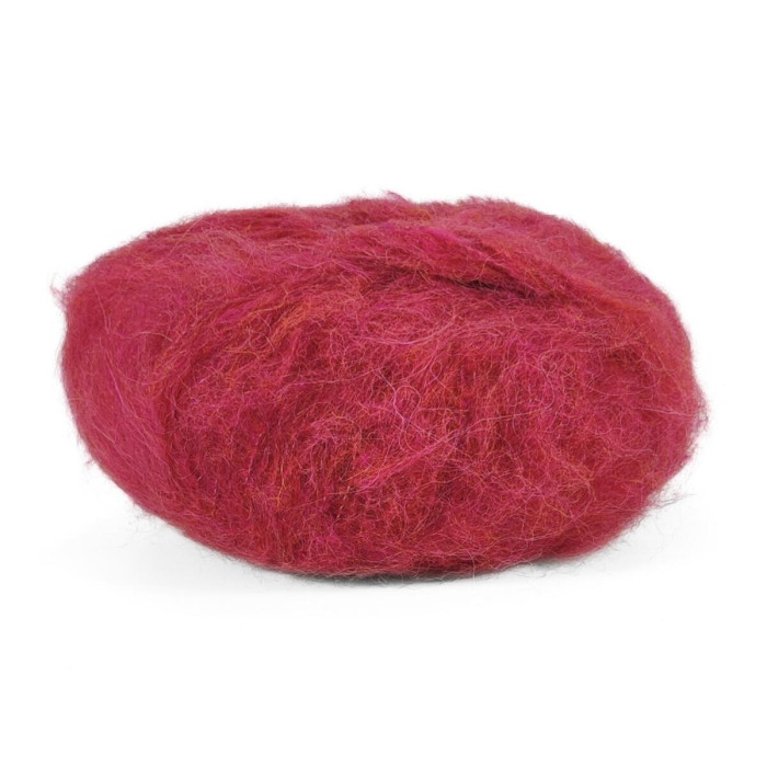56 Пряжа Laines du Nord Alpaca Brushed, 50г - 115м, червоний, 50% альпака, 35% вовна, 15% нейлон