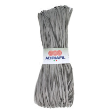 56 Рафія Adriafil Rafia Filato, 50г - 100-150м, сірий, 100% рослинна целюлоза
