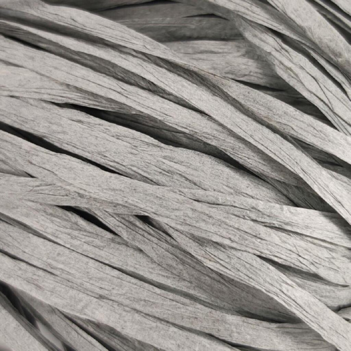 56 Рафія Adriafil Rafia Filato, 50г - 100-150м, сірий, 100% рослинна целюлоза