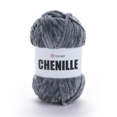 560 Пряжа Chenille, 100гр-90м (сірий). YarnArt