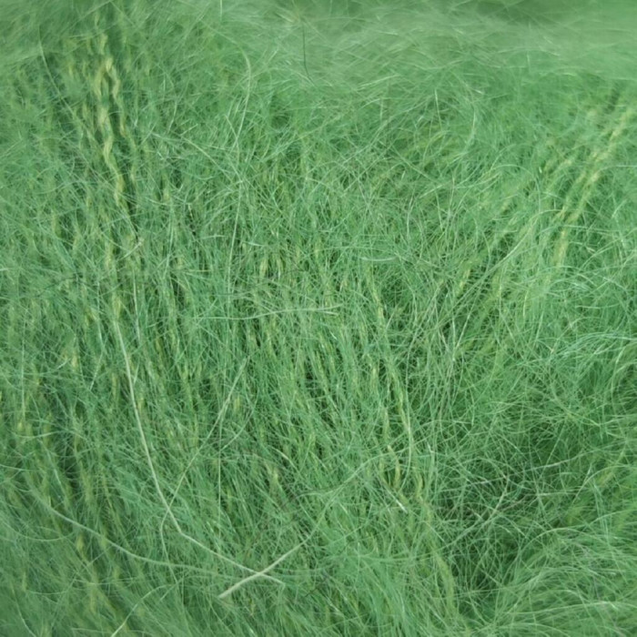 560 Пряжа Mondial Kid Seta, 25г - 210м, зелений, 70% суперкід мохер, 30% шовк