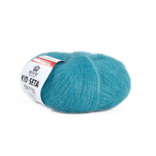 562 Пряжа Mondial Kid Seta, 25г - 210м, бірюзовий, 70% суперкід мохер, 30% шовк