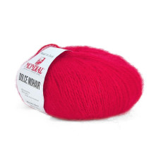 563 Пряжа Mondial Dolce Mohair, 50г - 150м, червоний, 60% кід мохер, 40% акрил