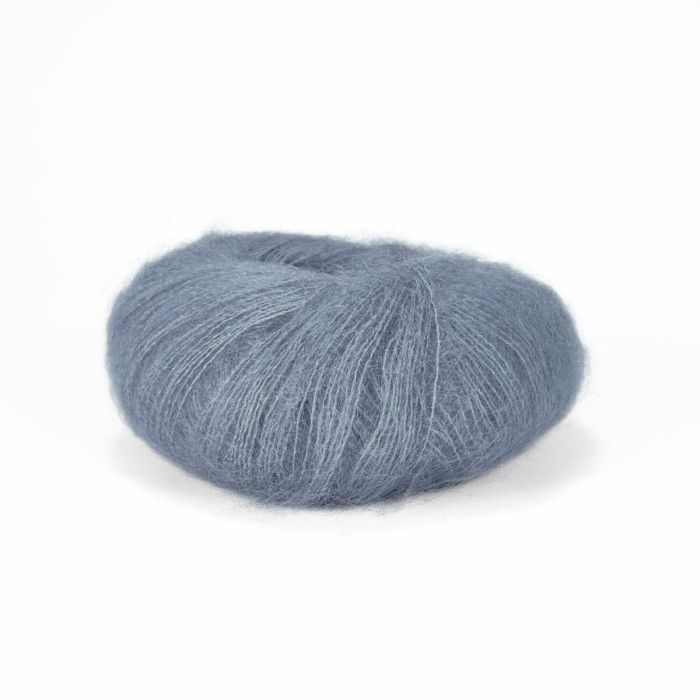 566 Пряжа Mondial Kid Seta, 25г - 210м, сизий, 70% суперкід мохер, 30% шовк