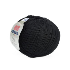 57 Пряжа Adriafil Alterego Filato, 150г - 385м, чорний, 100% мерсенізована бавовна