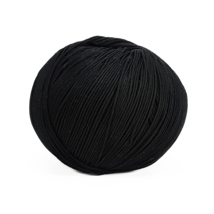 57 Пряжа Adriafil Alterego Filato, 150г - 385м, чорний, 100% мерсенізована бавовна