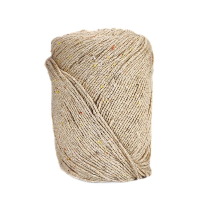 5718 Пряжа Laines du Nord Cotton Silk Tweed, 100г - 280м, бежевий, 90% бавовна, 10% шовк