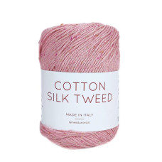 5720 Пряжа Laines du Nord Cotton Silk Tweed, 100г - 280м, ніжно-рожевий, 90% бавовна, 10% шовк