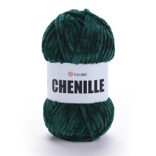 574 Пряжа Chenille, 100гр-90м (темно-зелений). YarnArt