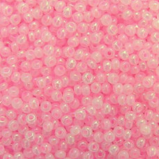 57573 10/0 чеський бісер Preciosa, 5 г, рожевий, непрозорий алебастровий глянцевий райдужний