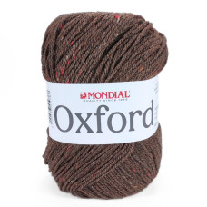 577 Пряжа Mondial Oxford, 300г - 600м, темно-коричневий, 25% вовна, 5% віскоза, 70% мікрофібра PC