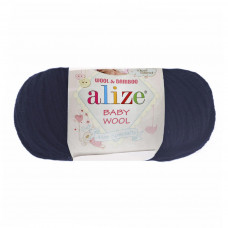 58 Пряжа Baby Wool 50гр - 175м (Темно-синій) Alize