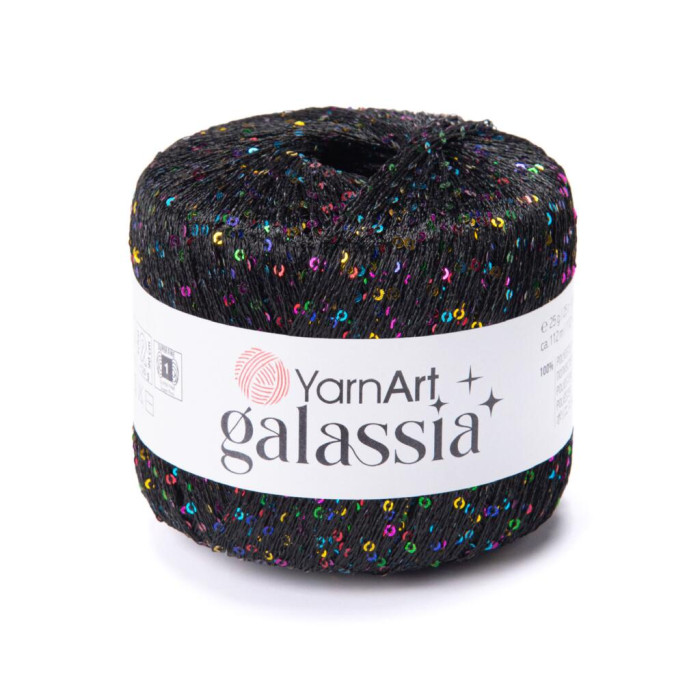 5805 Пряжа Galassia YarnArt , 25г - 112м, чорний, 100% поліестер