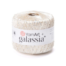 5824 Пряжа Galassia YarnArt , 25г - 112м, білий, 100% поліестер