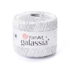 5826 Пряжа Galassia YarnArt , 25г - 112м, білий, 100% поліестер
