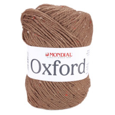 583 Пряжа Mondial Oxford, 300г - 600м, коричневий, 25% вовна, 5% віскоза, 70% мікрофібра PC
