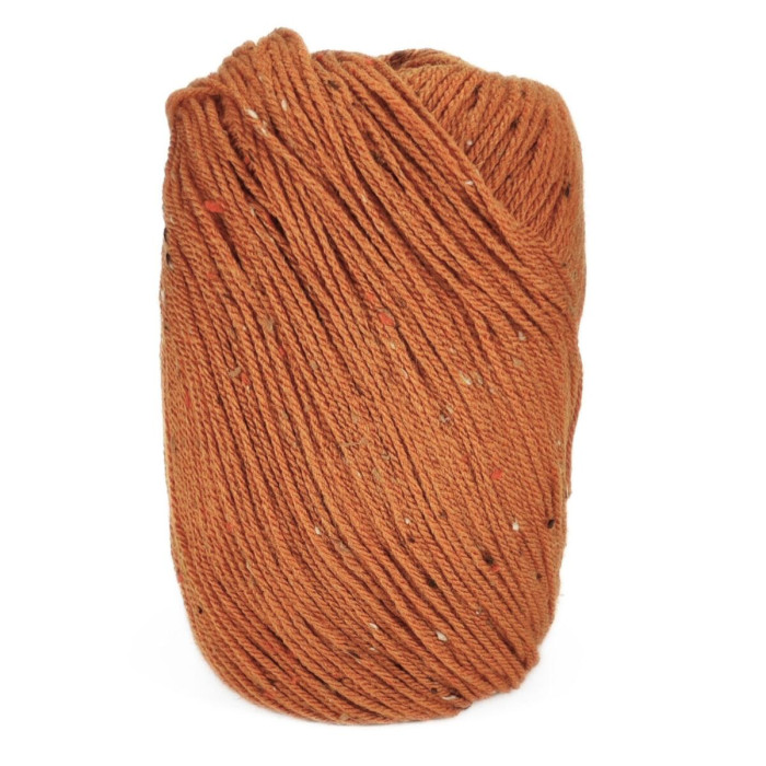 585 Пряжа Mondial Oxford, 300г - 600м, помаранчевий, 25% вовна, 5% віскоза, 70% мікрофібра PC
