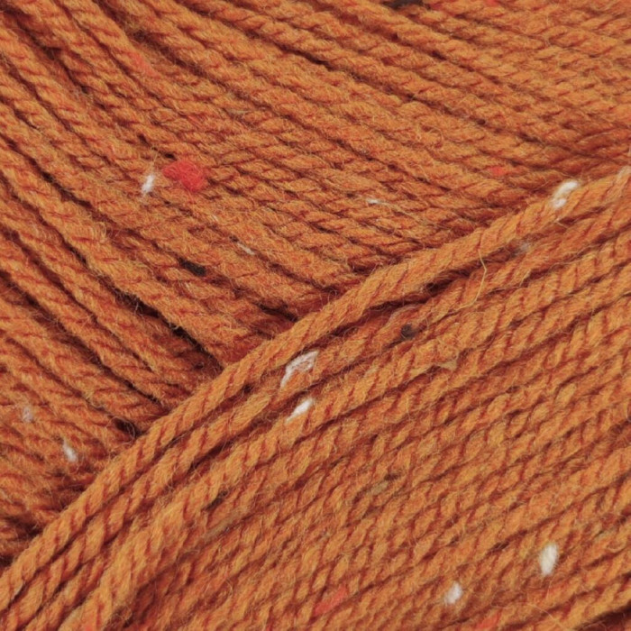 585 Пряжа Mondial Oxford, 300г - 600м, помаранчевий, 25% вовна, 5% віскоза, 70% мікрофібра PC