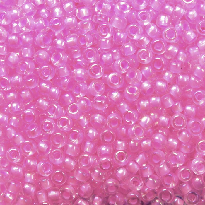 58523 10/0 чеський бісер Preciosa, 5 г, рожевий, кристальний фарбований всередині райдужний