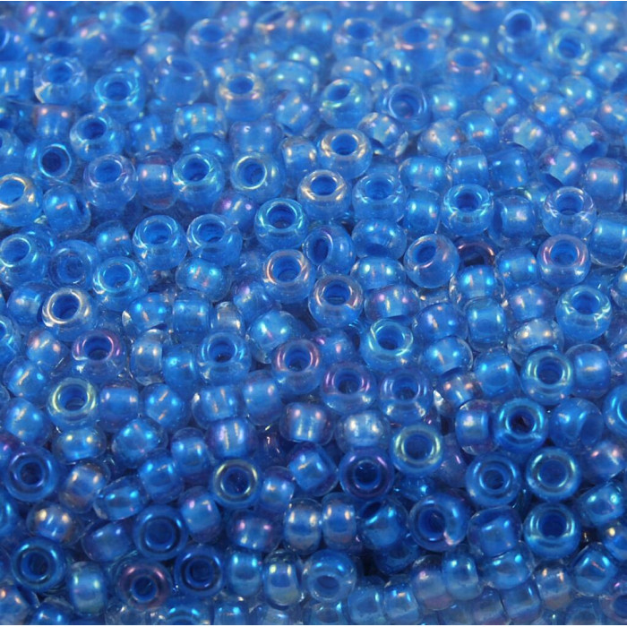 58536 10/0 чеський бісер Preciosa, 5 г, синій, кристальний фарбований всередині райдужний