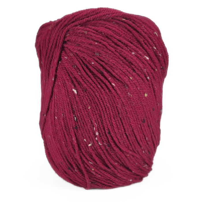 586 Пряжа Mondial Oxford, 300г - 600м, червоний, 25% вовна, 5% віскоза, 70% мікрофібра PC