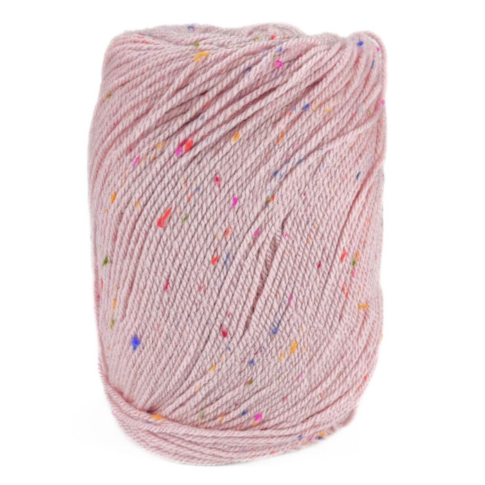 588 Пряжа Mondial Oxford, 300г - 600м, пастельно-рожевий, 25% вовна, 5% віскоза, 70% мікрофібра PC