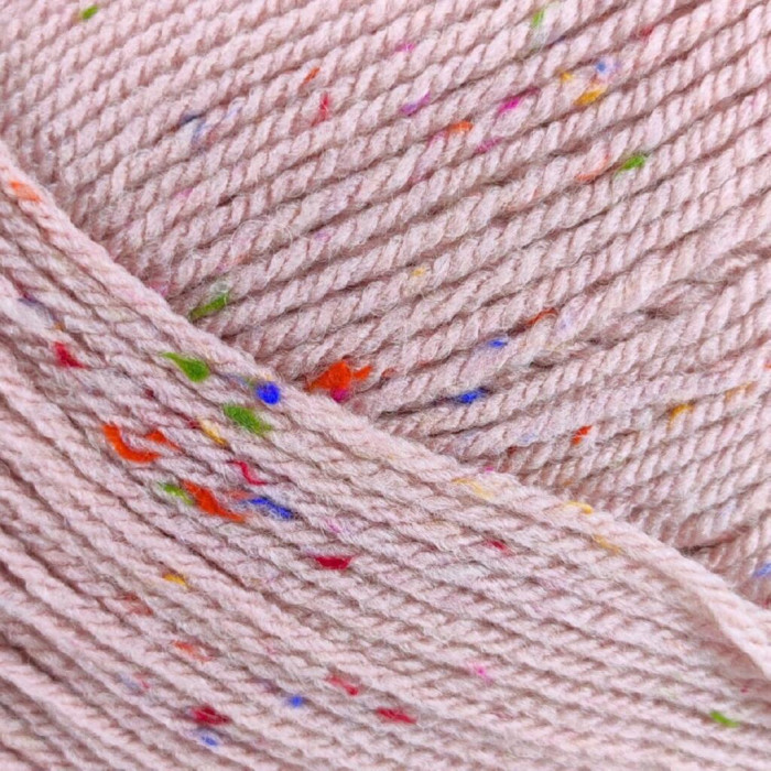 588 Пряжа Mondial Oxford, 300г - 600м, пастельно-рожевий, 25% вовна, 5% віскоза, 70% мікрофібра PC