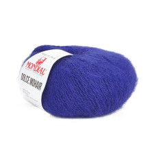 589 Пряжа Mondial Dolce Mohair, 50г - 150м, королівський синій, 60% кід мохер, 40% акрил