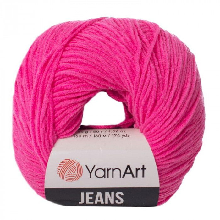 59 Пряжа Jeans 50гр - 160м (Фуксія) YarnArt