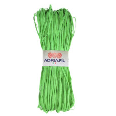 59 Рафія Adriafil Rafia Filato, 50г - 100-150м, яскраво-зелений, 100% рослинна целюлоза