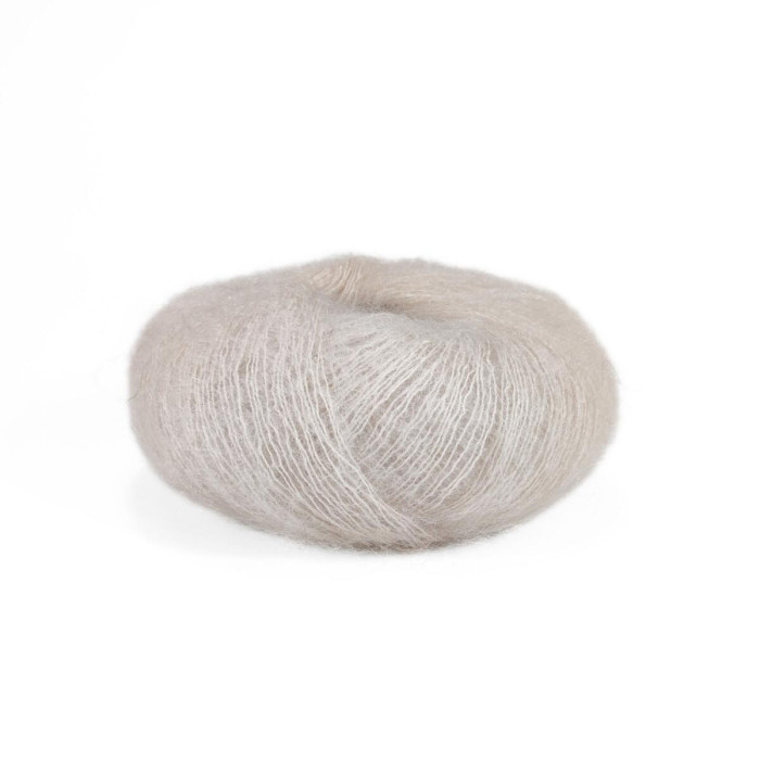 590 Пряжа Mondial Kid Seta, 25г - 210м, перлинний, 70% суперкід мохер, 30% шовк