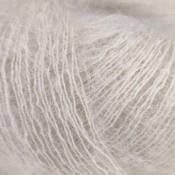 590 Пряжа Mondial Kid Seta, 25г - 210м, перлинний, 70% суперкід мохер, 30% шовк