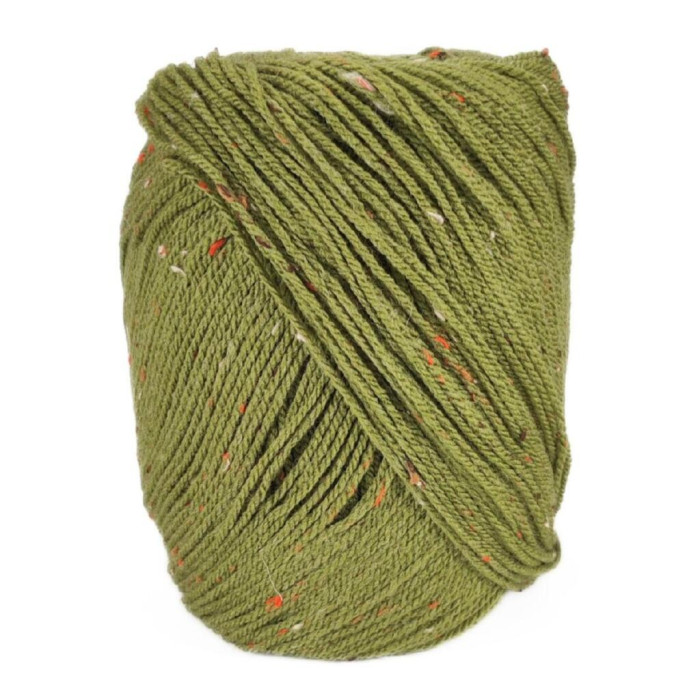 590 Пряжа Mondial Oxford, 300г - 600м, зелений, 25% вовна, 5% віскоза, 70% мікрофібра PC