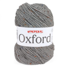 593 Пряжа Mondial Oxford, 300г - 600м, сірий, 25% вовна, 5% віскоза, 70% мікрофібра PC