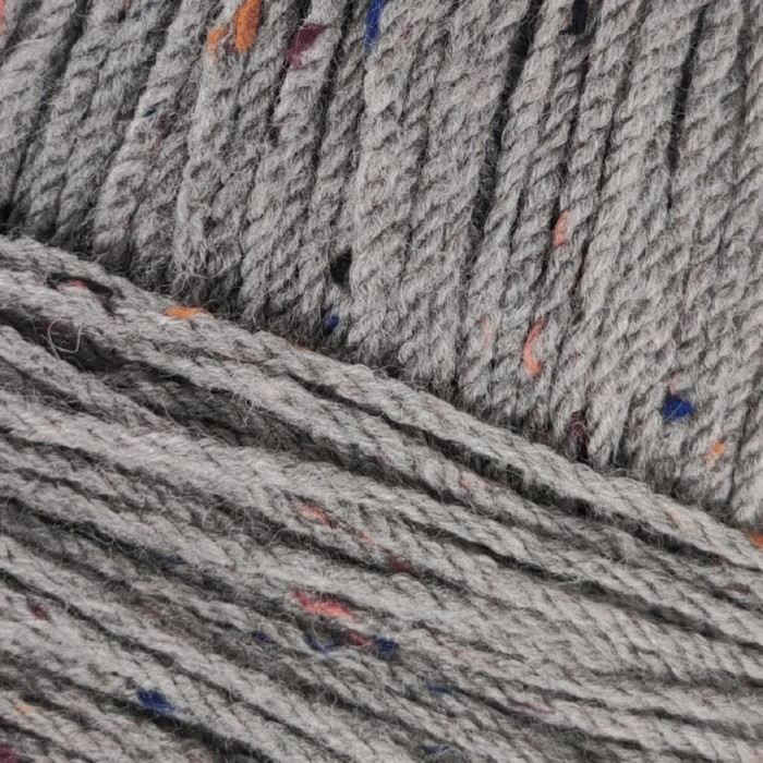 593 Пряжа Mondial Oxford, 300г - 600м, сірий, 25% вовна, 5% віскоза, 70% мікрофібра PC