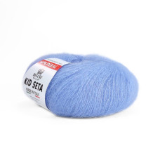 594 Пряжа Mondial Kid Seta, 25г - 210м, блакитний, 70% суперкід мохер, 30% шовк