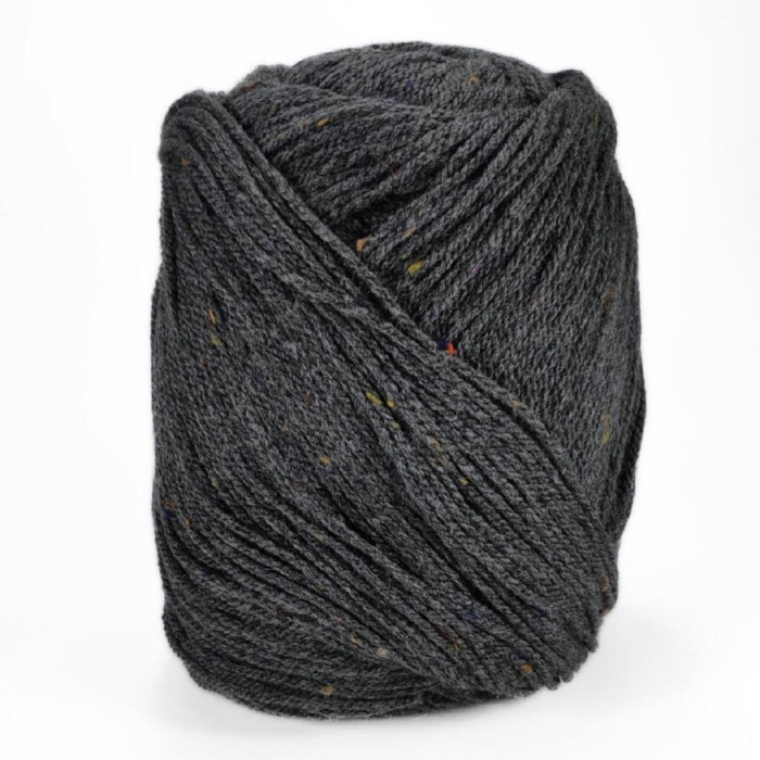 594 Пряжа Mondial Oxford, 300г - 600м, темно-сірий, 25% вовна, 5% віскоза, 70% мікрофібра PC
