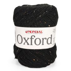 595 Пряжа Mondial Oxford, 300г - 600м, чорний, 25% вовна, 5% віскоза, 70% мікрофібра PC