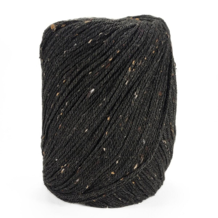 595 Пряжа Mondial Oxford, 300г - 600м, чорний, 25% вовна, 5% віскоза, 70% мікрофібра PC