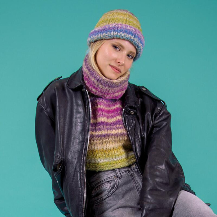 599 Пряжа Mondial Giove, 300г - 600м, мультиколор, 25% вовна, 70% мікрофібра PC, 5% мікрофібра PL