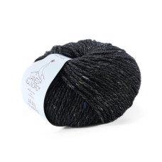 6 Пряжа Laines du Nord Aran Tweed, 50г - 90м, чорний, 30% альпака файн, 50% вовна, 20% віскоза